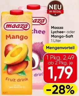 Spar Maaza Lychee- oder Mango-Saft Angebot