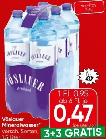 Spar Vöslauer Mineralwasser Angebot