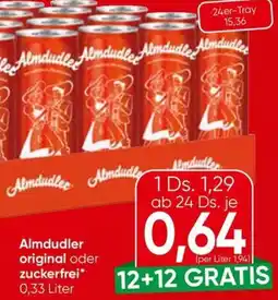 Spar Almdudler original oder zuckerfrei Angebot