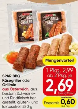 Spar Spar bbq käsegriller oder grillmix Angebot
