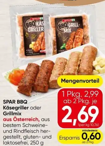 Spar Spar bbq käsegriller oder grillmix Angebot
