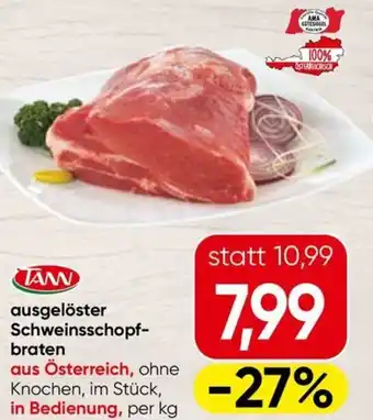 Spar Ausgelöster schweinsschopf- braten Angebot