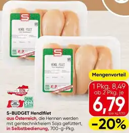Spar S-BUDGET Hendlfilet Angebot