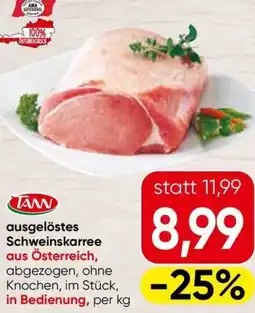 Spar ausgelöstes Schweinskarree Angebot