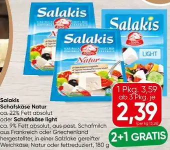 Spar Salakis Schafskäse Natur Angebot