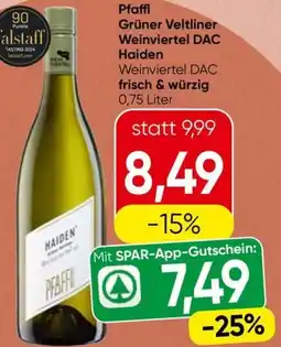 Spar Pfaffl Grüner Veltliner Weinviertel DAC Haiden frisch & würzig Angebot