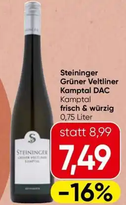 Spar Steininger Grüner Veltliner Kamptal DAC Angebot