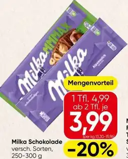Spar Milka Schokolade Angebot