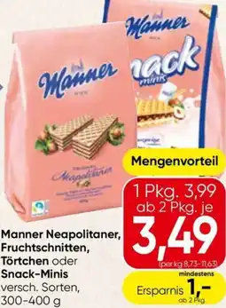 Spar Manner Neapolitaner, Fruchtschnitten, Törtchen oder Snack-Minis Angebot