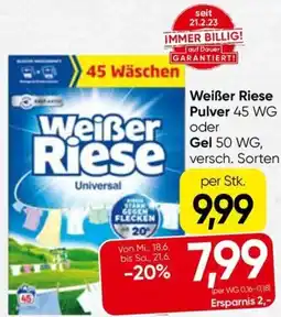 Spar Weißer Riese Pulver oder Gel Angebot