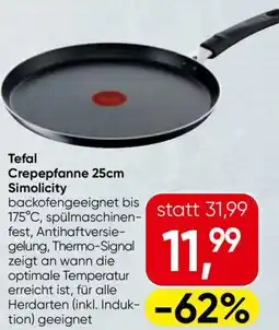 Spar Tefal Crepepfanne Simplicity Angebot