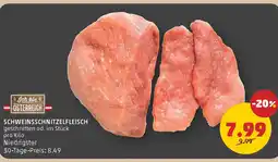 PENNY SCHWEINSSCHNITZELFLEISCH geschnitten od. im Stück Angebot