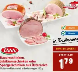 Interspar TANN Bauernschinken, Jubiläumsschinken oder Spargelschinken Angebot