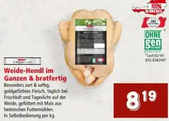 Interspar Weide-Hendl im Ganzen & bratfertig Angebot