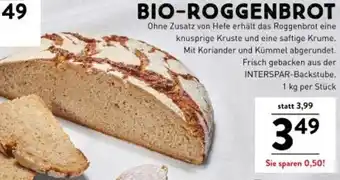 Interspar Bio-roggenbrot Angebot