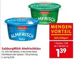Interspar Salzburg Milch Almfrischkäse Angebot