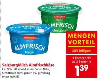Interspar Salzburg Milch Almfrischkäse Angebot