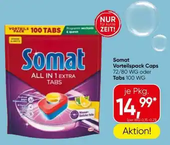 Eurospar Somat Vorteilspack Caps 72/80 WG oder Tabs 100 WG Angebot
