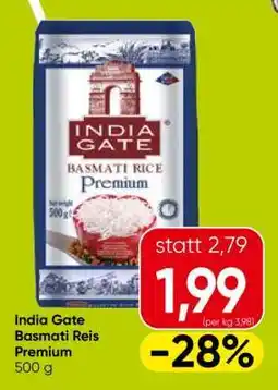 Eurospar India Gate Basmati Reis Premium Angebot