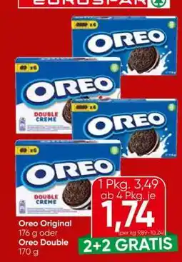 Eurospar Oreo Original 176 g oder Oreo Double 170 g Angebot