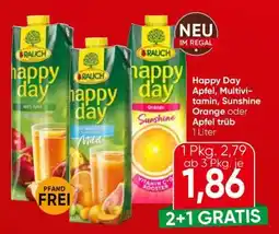 Eurospar Happy Day Apfel, Multivitamin, Sunshine Orange oder Apfel trüb Angebot
