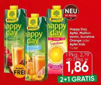 Eurospar Happy Day Apfel, Multivitamin, Sunshine Orange oder Apfel trüb Angebot