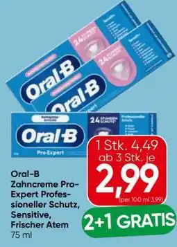 Eurospar Oral-B Zahncreme Pro-Expert Professioneller Schutz, Sensitive, Frischer Atem Angebot