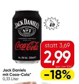 Eurospar Jack Daniels mit Coca-Cola Angebot