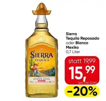 Eurospar Sierra Tequila Reposado oder Blanco Mexiko Angebot