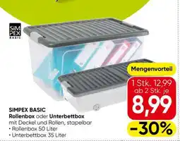 Eurospar SIMPEX BASIC Rollenbox oder Unterbettbox Angebot