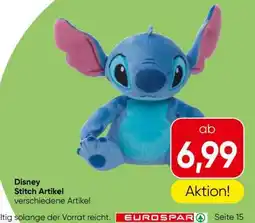 Eurospar Disney Stitch Artikel Angebot