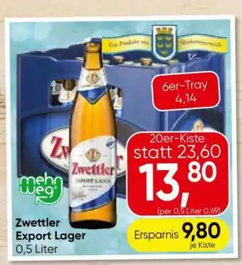 Eurospar Zwettler Export Lager Angebot