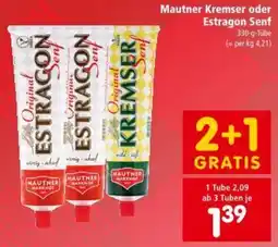 Interspar Mautner Kremser oder Estragon Senf Angebot