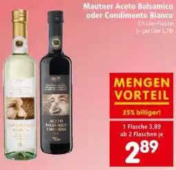 Interspar Mautner Aceto Balsamico oder Condimento Bianco Angebot