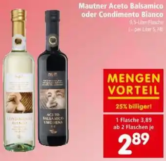 Interspar Mautner Aceto Balsamico oder Condimento Bianco Angebot