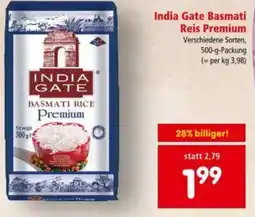 Interspar India Gate Basmati Reis Premium Angebot