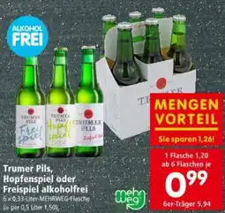 Interspar Trumer Pils, Hopfenspiel oder Freispiel alkoholfrei Angebot