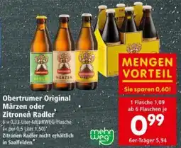 Interspar Obertrumer Original Märzen oder Zitronen Radler Angebot