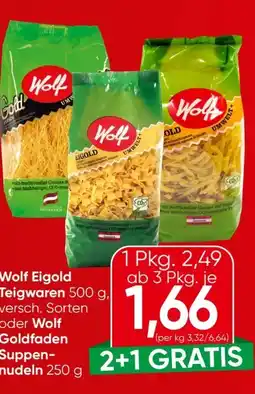 Eurospar Wolf Eigold Teigwaren Angebot