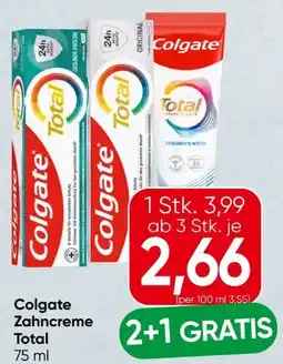 Spar Colgate Total Zahncreme Angebot