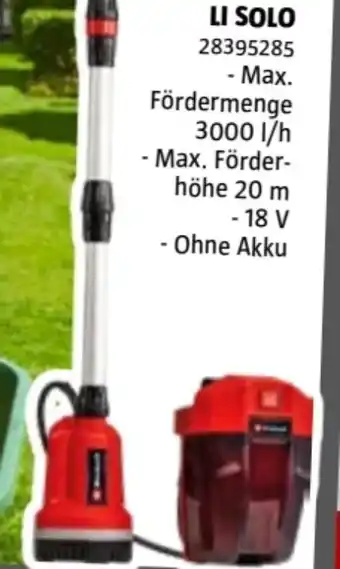 Bauhaus Einhell Akku-Klarwasserpumpe GE-PP 18RB Li-Solo Angebot