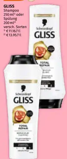 Müller Schwarzkopf Gliss Kur Shampoo Angebot