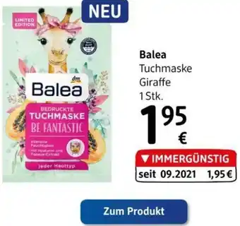 dm Balea Tuchmaske Giraffe Angebot