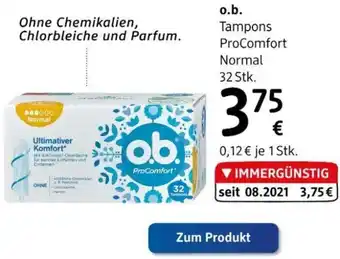 dm O.B. Tampons ProComfort Normal Angebot