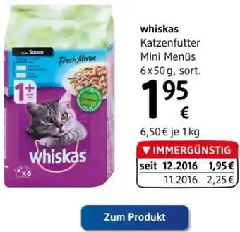 dm Whiskas Katzenfutter Mini Menüs Angebot