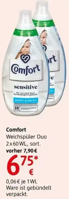 dm Comfort Weichspüler Duo Angebot