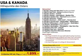 Billa USA & Kanada Höhepunkte Des Ostens Angebot