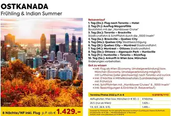 Billa Ostkanada Frühling & Indian Summer Angebot