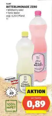 Hofer FLIRT BITTERLIMONADE ZERO Angebot