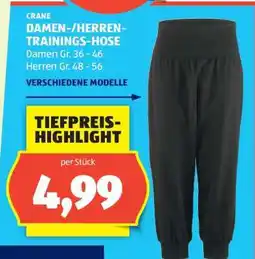 Hofer CRANE DAMEN-/HERREN-TRAININGS-HOSE Angebot